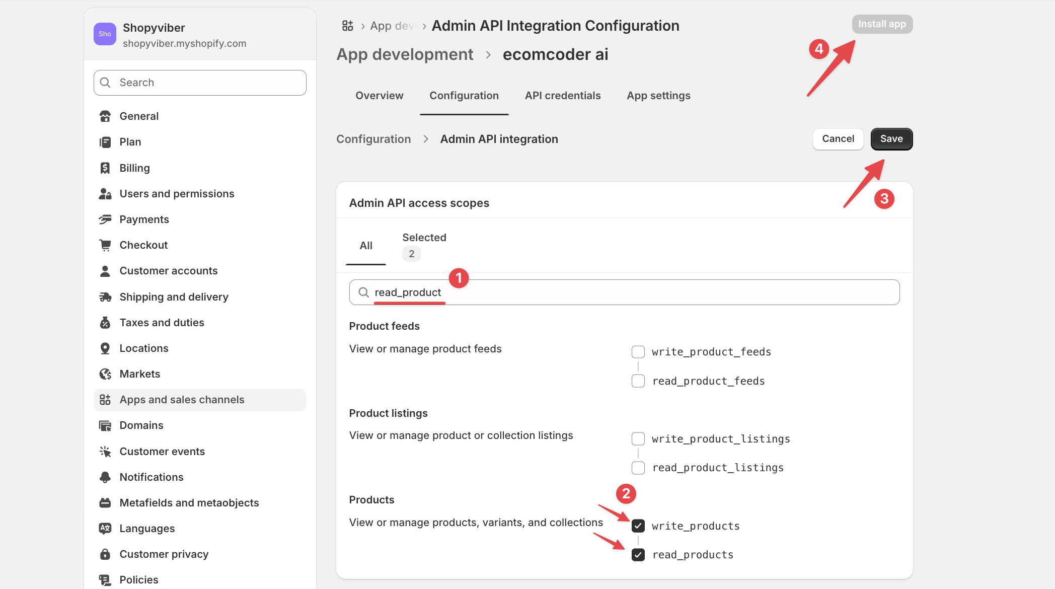 Select Product Scopes